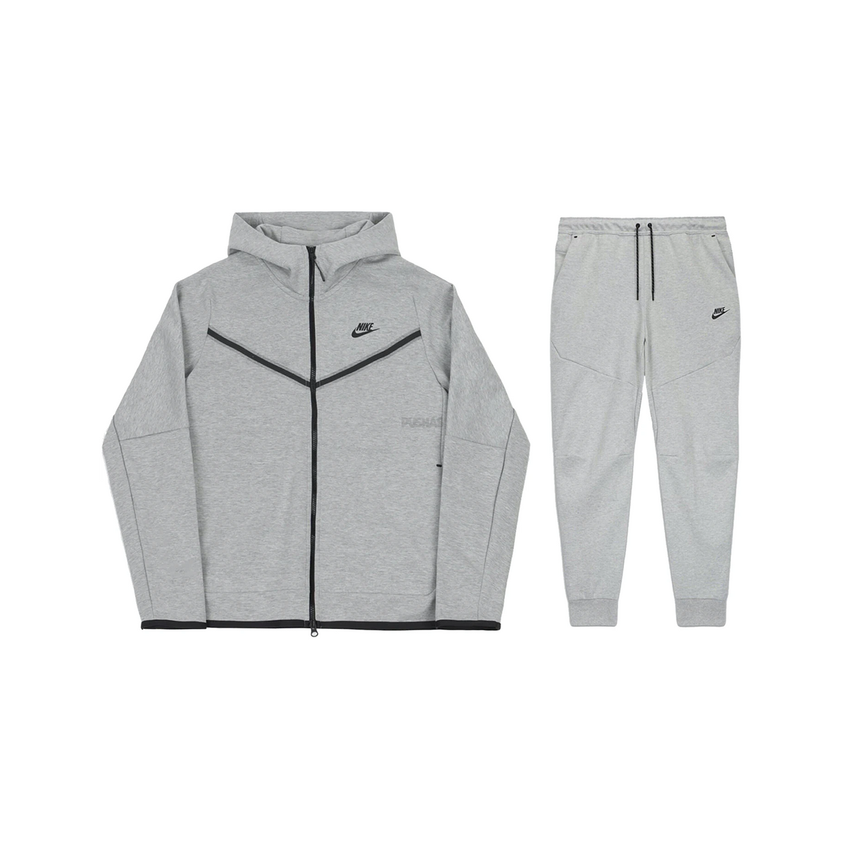 Nike Sportswear Tech Fleece Full Zip Hoodie & Joggers Set 'Grey'