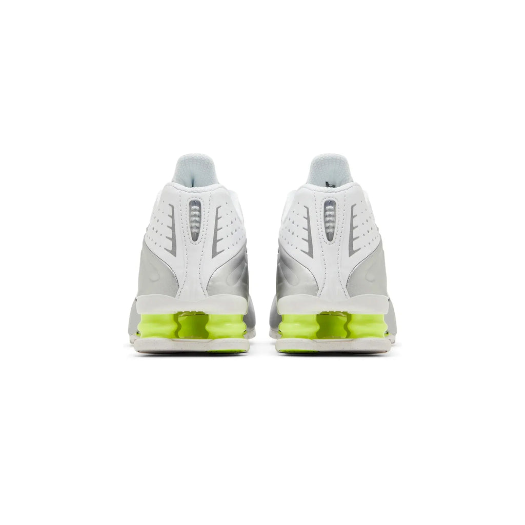 Nike Shox R4 'White Metallic Silver Volt' Women's (2025)