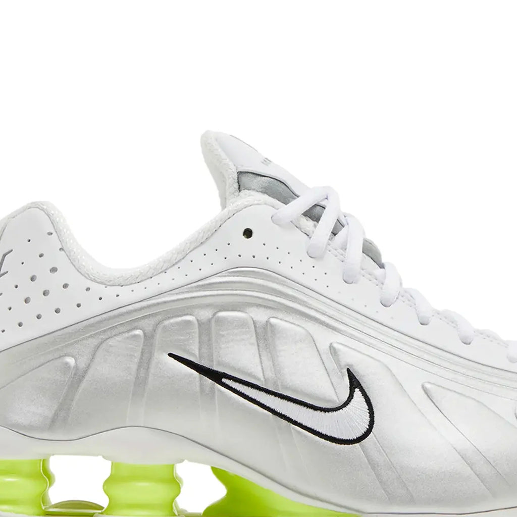 Nike Shox R4 'White Metallic Silver Volt' Women's (2025)