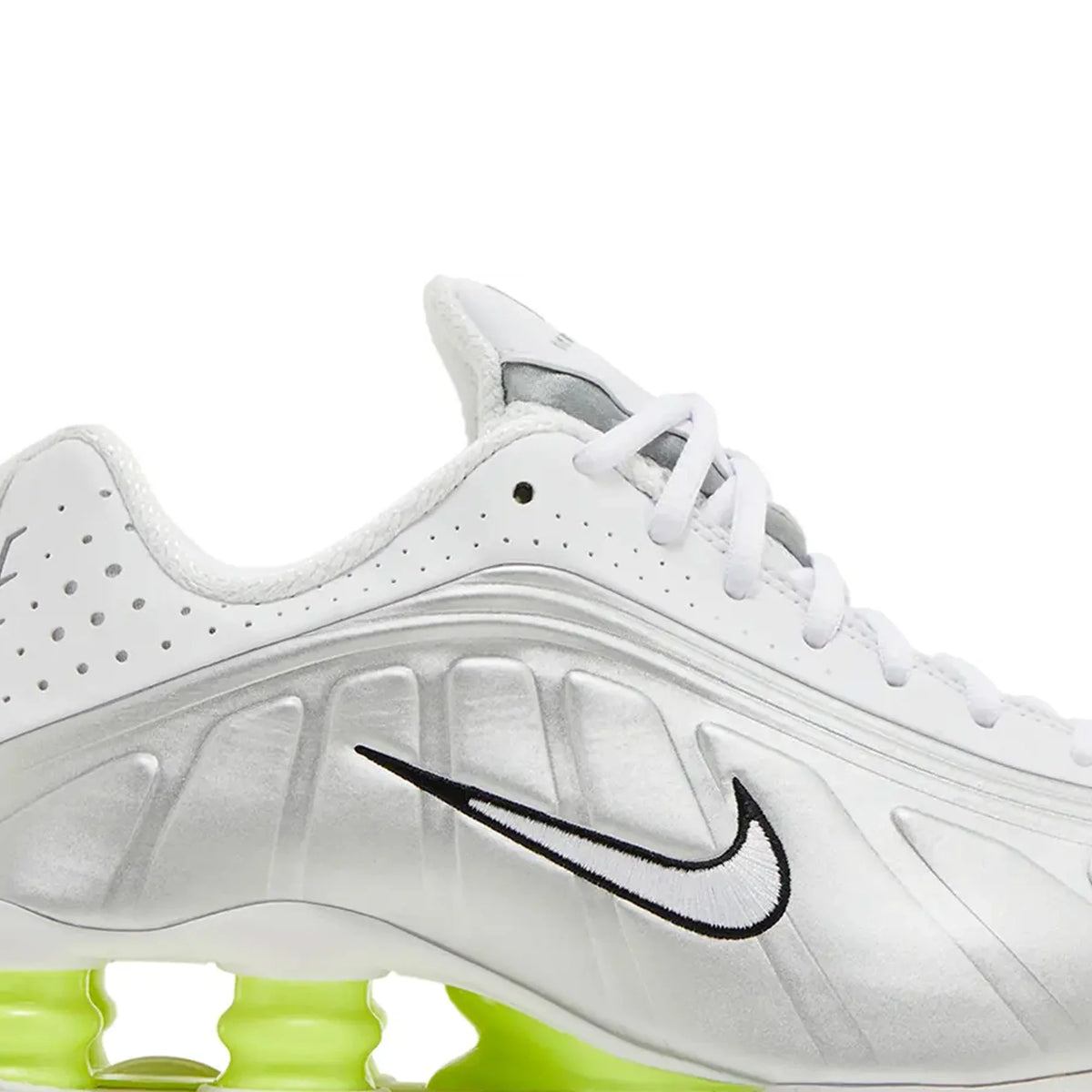 Nike Shox R4 'White Metallic Silver Volt' Women's (2025)
