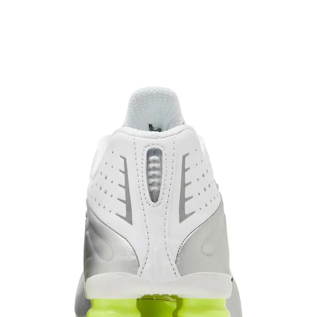 Nike Shox R4 'White Metallic Silver Volt' Women's (2025)