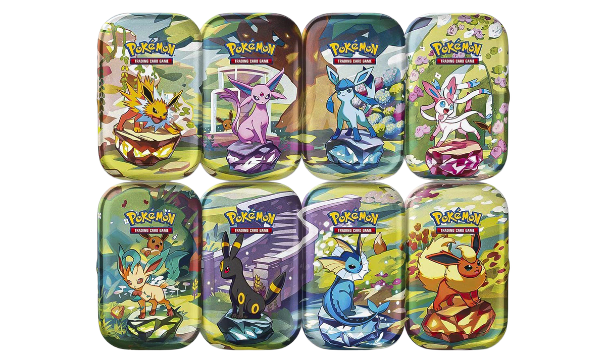 Scarlet & Violet "Prismatic Evolutions 8 Tin Mini Display" POKE052