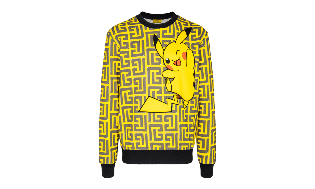 All Over Pokemon Sweatshirt "Balmain x Pokemon" YH3JQ040GB41