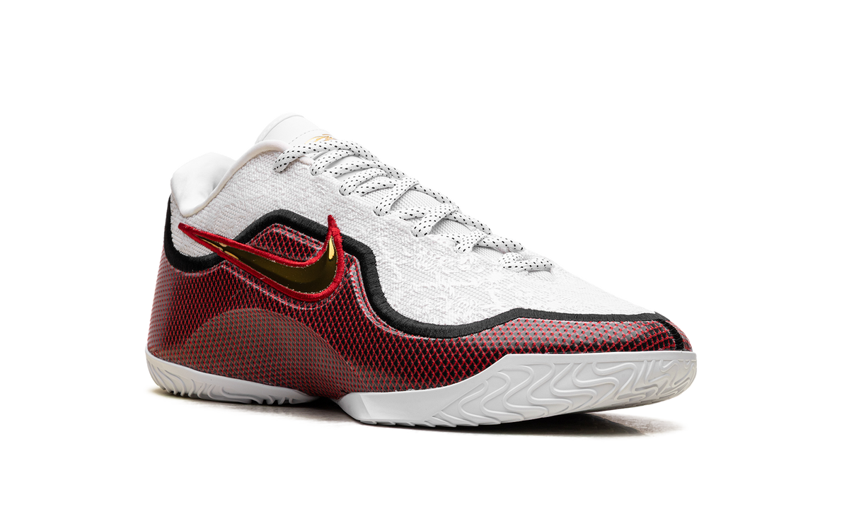 LeBron 23 Grand Opening "White Metallic Gold University Red Black (Solid Outsole)" IB9563 100
